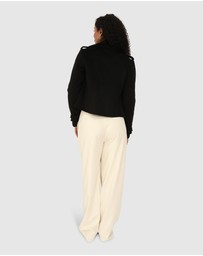 Belle & Bloom - Better Off Military Peacoat - Black