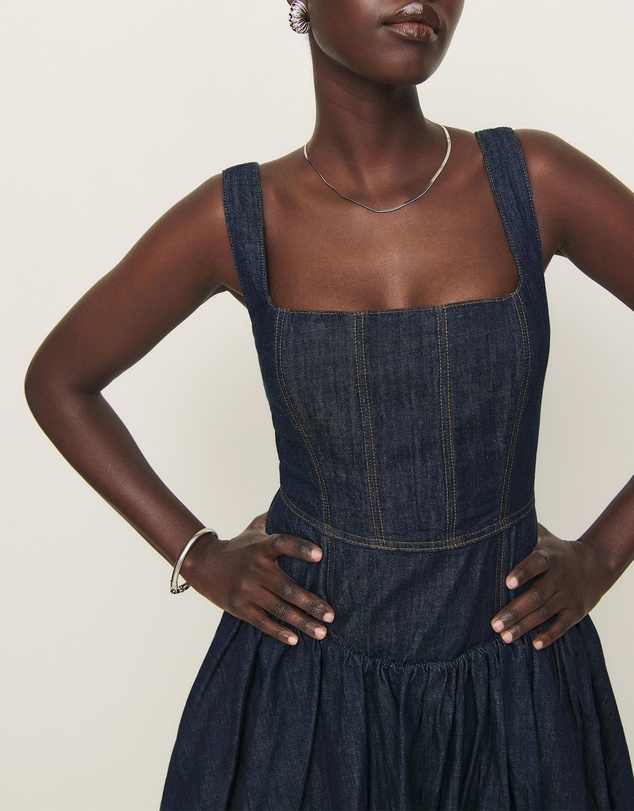 Reformation - Delia Denim Mini Dress