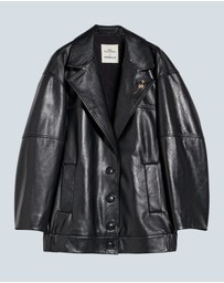 Marella - ICONIC EXCLUSIVE - Emily Ratajkowski - Bomber Leather Jacket