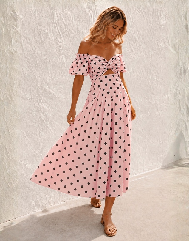 Esther & Co - Soheila Dress - Pink Spot
