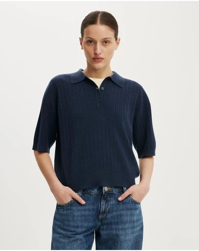 Cotton On - SS Boxy Polo Knit Jumper
