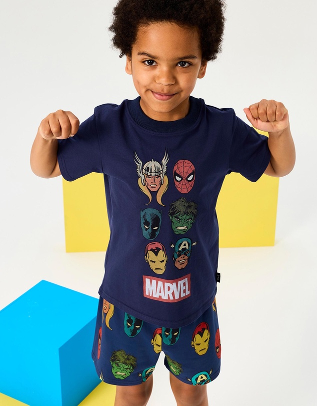 Rock Your Kid - Avengers Marvel Short Pyjama Set - ICONIC EXCLUSIVE - Kids