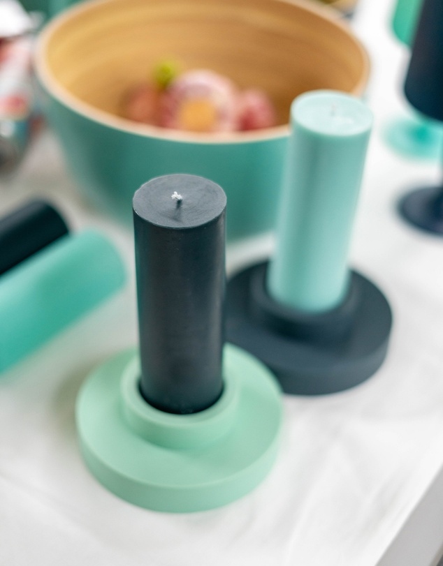 porter green - flipp lrg silicone unbreakable candle holder set