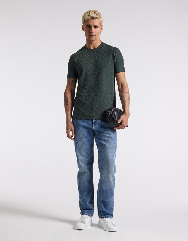Calibre - Monogram Jacquard T-shirt Fern