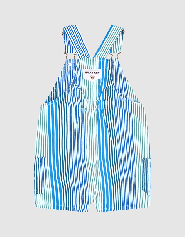 Huxbaby - Beach Club Hux Variegated Stripe Shortalls - Babies-Kids