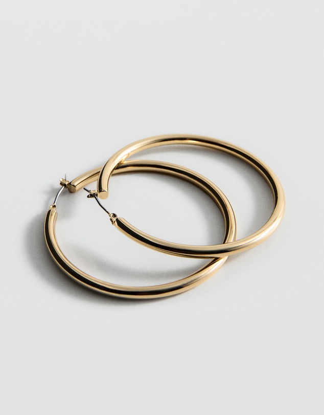 M.N.G - Metallic Hoop Earrings