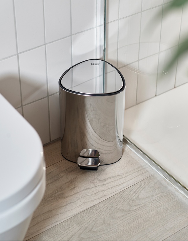 Joseph Joseph - EasyStore™ Luxe Stainless Steel 5L Pedal Bin with Liner Storage