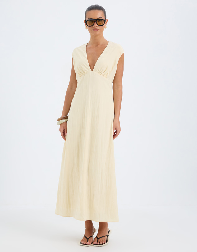 Calli - Fern V-Neck Midi Dress