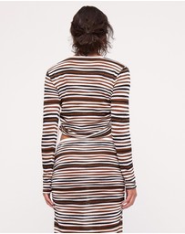 Zulu & Zephyr - Gathered Long Sleeve Knit Top