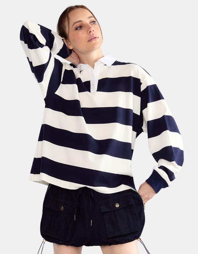 Cynthia Rowley - Ardie Striped Rugby Shirt