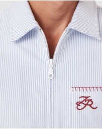 Zanerobe - Boxy SS Overshirt 2.0 Blue Stripe