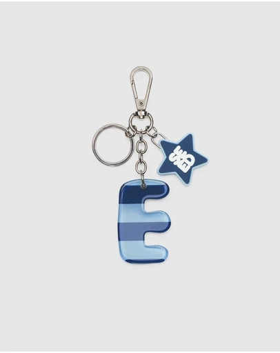 Seed Heritage - BLUE STRIPE INITIAL KEYRING