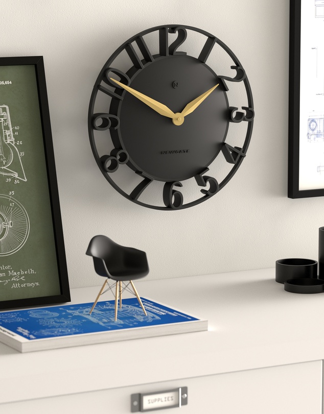 Newgate - Newgate Time Traveller Wall Clock-Black