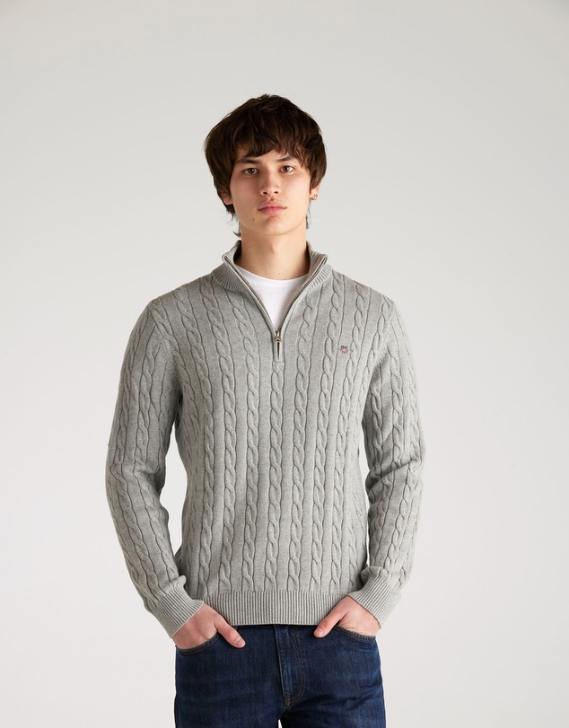 Gant - Cotton Cable Half-Zip Knit