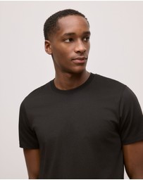 Trenery - Cotton Jersey Crew T-shirt in Black