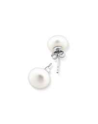 Michael Hill - Stud Earrings with 9mm Button Cultured Freshwater Pearls in Sterling Silver