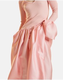 Cynthia Rowley - Rib Knit Silk Wool Combo Dress