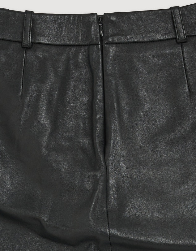 Revibe - Repaired Minima Esenciales Lila Leather Mini Skirt - AU 10