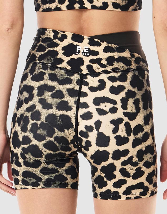 P.E Nation - Leopard Wander 5 Inch Bike Shorts