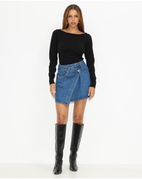 Dazie - Angel Knitted Long Sleeve Top