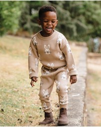 Kynd Baby - Knit Bunny Pant in Oatmeal