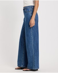 AERE - High Rise Wide Leg Jeans