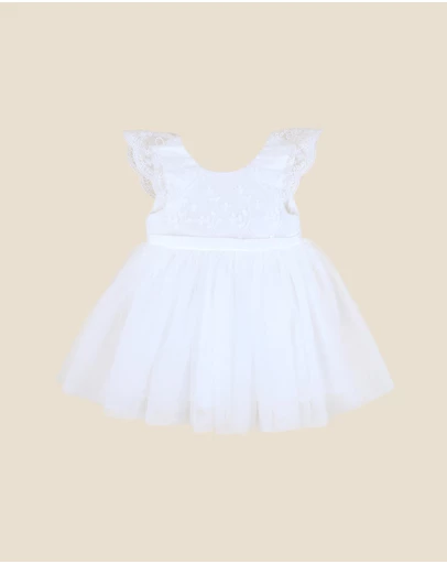 Bebe by Minihaha - Lace and Tulle Frill Dress With Bloomers - Babies