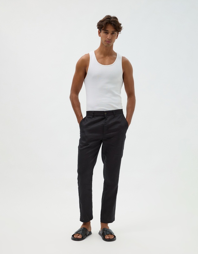 AERE - Slim Leg Tailored Linen Pants