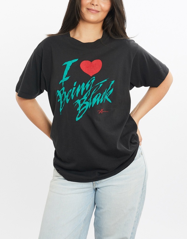 Vintage by The Real Deal - Pre Loved - Vintage 1986 I Love Being Black Tee