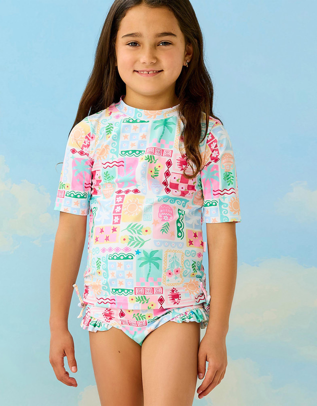 Seafolly - Capri Rouched Rash Set - Kids