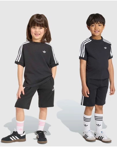 adidas Originals - 3 Stripe Short Tee Set - Kids-Teens