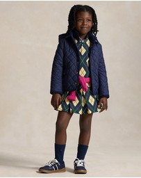 Polo Ralph Lauren - Argyle Stretch Mesh Polo Dress - Babies-Kids