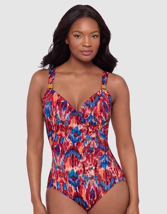 Miraclesuit Swimwear  - Ikat Dorado Siren Underwired Crossover Shaping Swimsuit