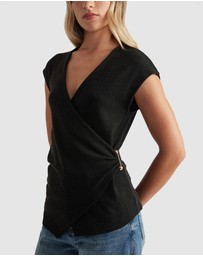 Decjuba - Carla Metal Detail Wrap Top