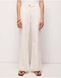 AERE - Joni Wide Leg Denim Pants