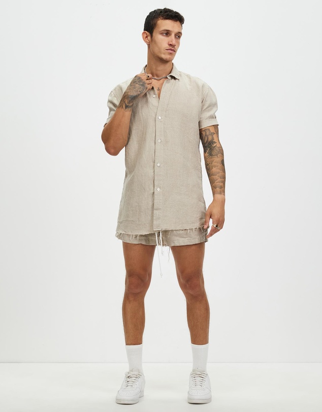 Surrounded By Ghosts - The Gembone Linen Drawstring Shorts