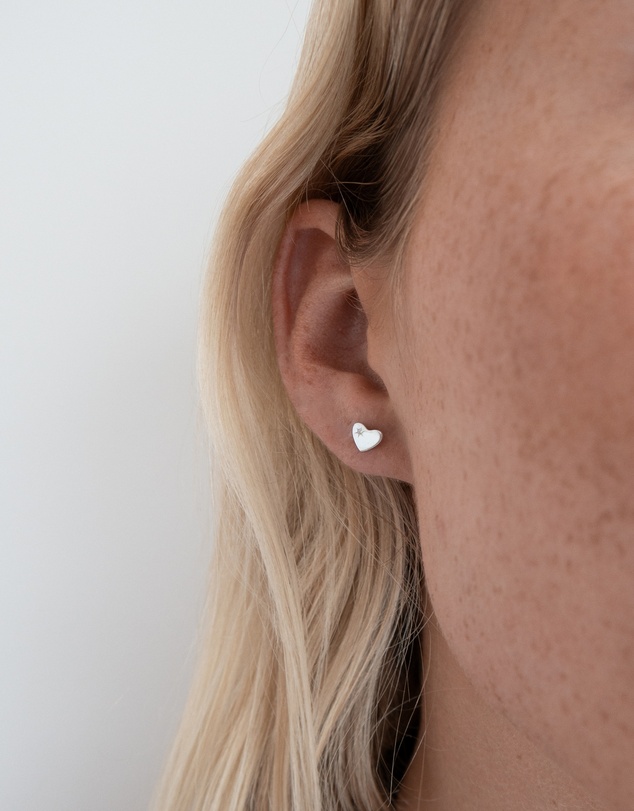 Luna Rae - Sterling Silver - Sweetheart Studs