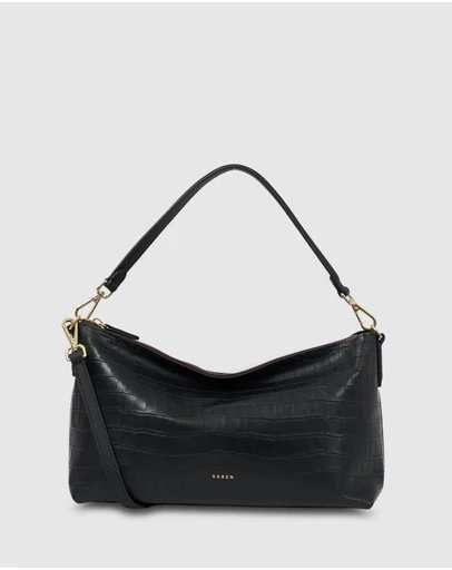 SABEN - Claudia Shoulder Bag Black Croc