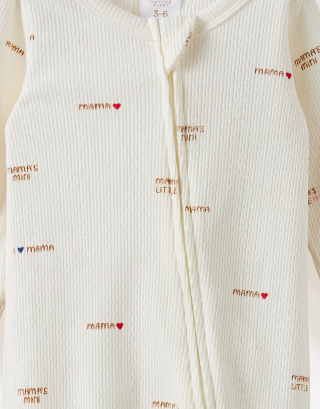 Cotton On Kids - Littlie Organic Long Sleeve Zip Romper