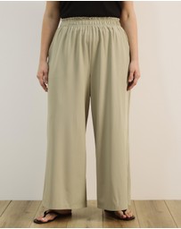 Atmos&Here Curvy - Flora Wide Leg Pants