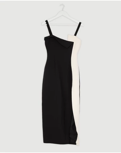 Revibe - Repaired BY JOHNNY. Phillipa Fold Contrast Dress - AU 6
