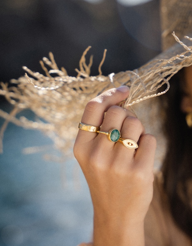 Ottoman Hands - Siena Emerald Cocktail Ring