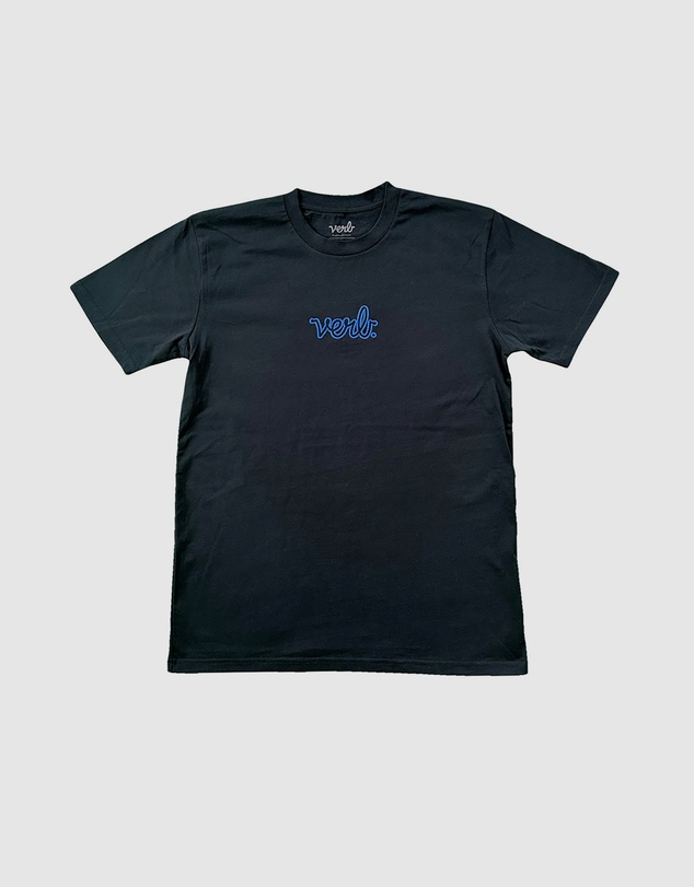 Verb - Verb Puffed Men Classic Logo 100 % Cotton Skateboards Tshirt Navy