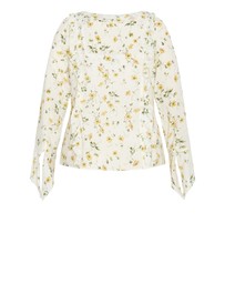 City Chic - Sweet Boho Print Top