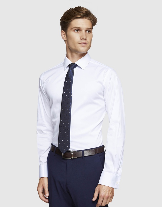 Oxford - White French Cuff Travel Shirt