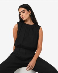 Forcast - Kenya Rouched Linen Top