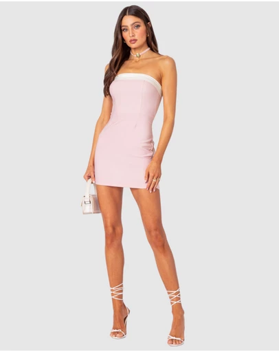 EDIKTED - Priyah Contrast Fold Over Dress