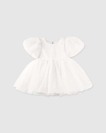 Designer Kidz - Sophia Puff Sleeve Baby Dress