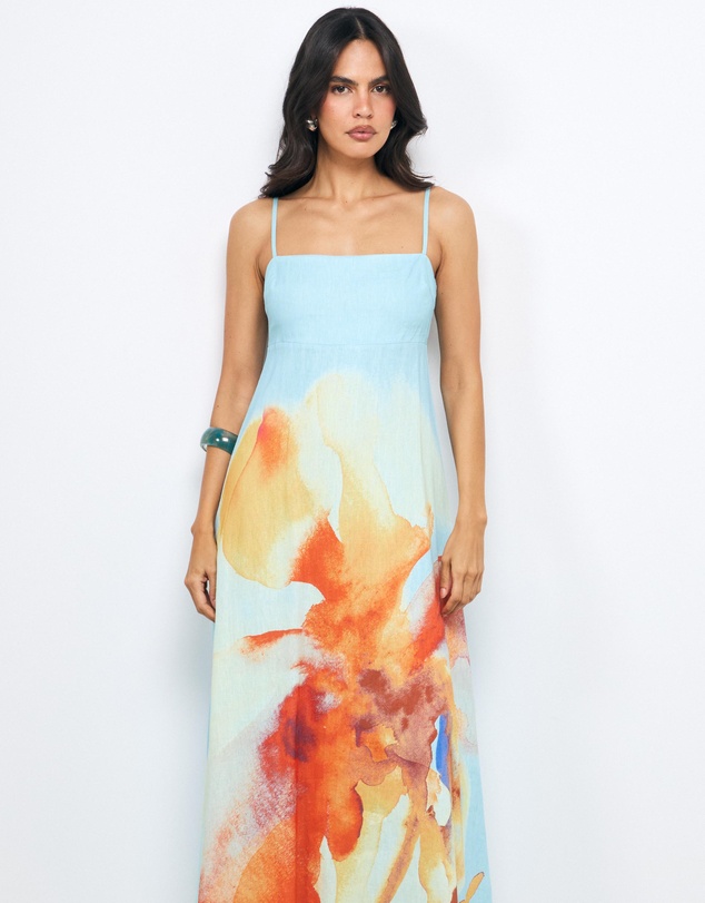 AERE - Iona Linen Midi Dress