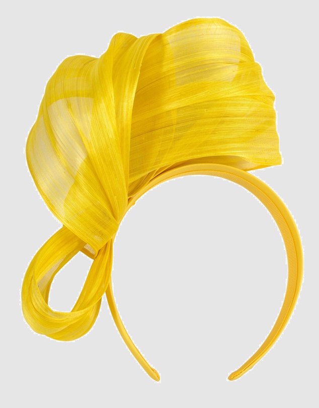 Fillies Collection - Bespoke Yellow Bow Racing Fascinator